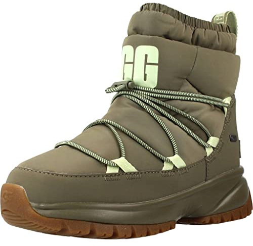 UGG Yose Puffer Mid, Stivale Donna, Verde Burnt Olive, 37 EU