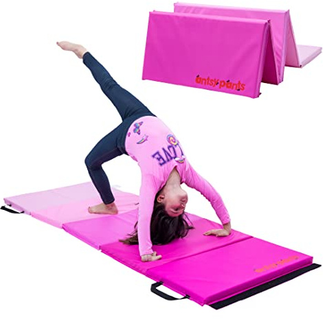 Antsy Pants Tumbling Mat for Kids – 5-Fold Gymnastics Mat, Easy to Clean, Sturdy, Foldable Tumbling Mats, Padded, Lightweight, Portable, Gymnastics Equipment for Active Play