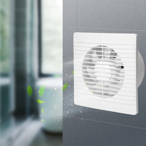 Abluftventilator 100 mm: Badlüfter Wandmontage mit Rückschlagventil, Wandventilator Lüfter Leiser Betrieb Rohrventilator Wandlüfter Ventilator für Belüftung im Küche, Bad, WC, Gewächshaus