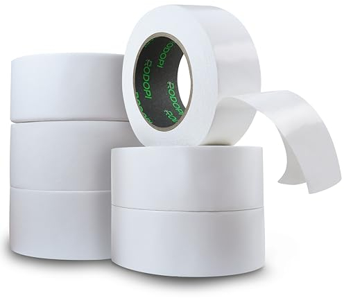 RODOPI Doppelseitiges Klebeband CarpetFix Teppichklebeband extra stark 50mm x 25m Doppelklebeband Weiß Klebebänder doppelseitig 0,25mm dünn für Teppich