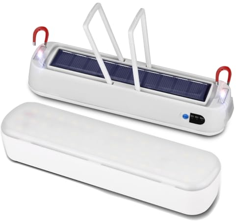 LeKaufen Solar Campinglampe mit Magnet, Wasserdichte Camping Laterne Zeltlampe Aufladbar, 5 Modi Magnetisch Camping Licht Lampe für Wandern Notfall Angeln Reparatur