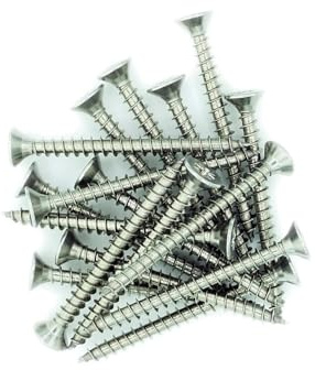 100x 5.0 x 80mm Chipboard Countersunk Head Wood Screws A2 Stainless Steel Chipboard Screws for Floorboards Wood Fences DIY Furniture & Repairs - Corrosion-Resistant and Durable