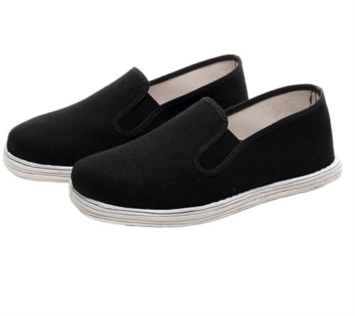 Nuevos Zapatos Tradicionales de algodón Negro kungfú Chino for Hombres, Zapatillas Wing Chun Tai Chi, Zapatos de algodón for Artes Marciales, Zapatillas Deportivas(44 EU)