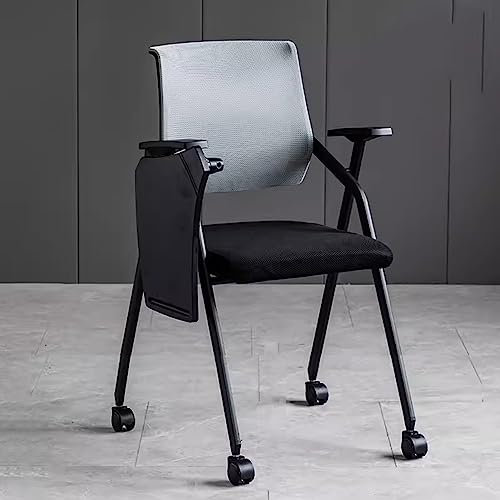 Ergonomisk surfplatta armstol med hjul för kontor skolklassrum grå