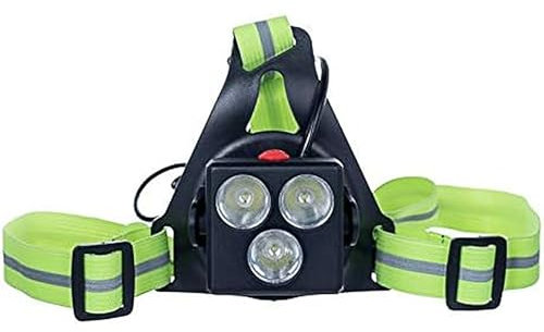 PZCC Running Lights for Runners, Dog Walking Torch, Advanced LED Running Chest Light, 90° Adjustable Beam and 3 Light Modes, USB Rechargeable, Safe Choice for Jogging and Hiking