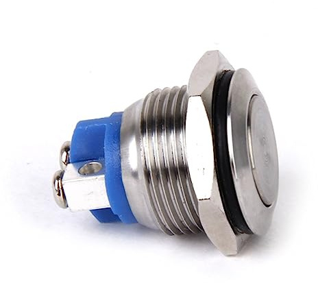 NIYANGLE Pulsante Momentaneo Da 16 Mm in Inossidabile Per Clacson Auto e Pulsante in Metallo Design Resistente e Funzionalità