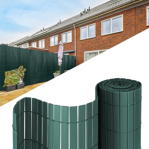 ISOISL Brise-vue en PVC - 120 x 500 cm - Avec renforts en W et serre-câbles - Protection contre le vent, les UV et les intempéries - Pour clôture de jardin - Vert