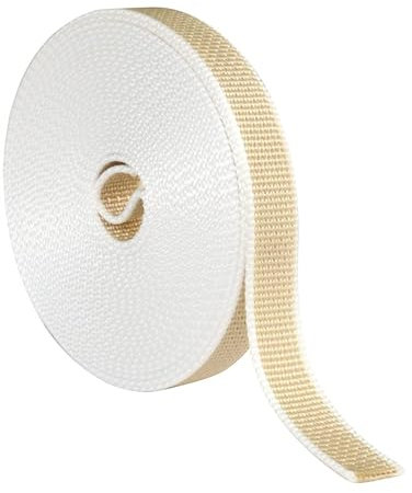 Cintino per Tapparelle Avvolgibili Super Resistente Cinghia in Cotone Rinforzato per Tapparelle e Persiane, Adatto a Uso Interno ed Esterno (Beige, 22mm x 7.5m) art 2208285