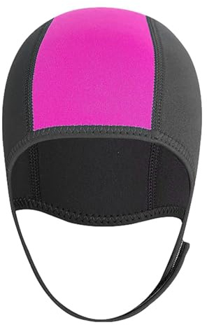 Swimcaps - Gorro de neopreno ajustable de 2,5 mm para mujer | Gorro de natación para adultos, trajes de neopreno a prueba de frío para deportes acuáticos, fácil de poner y quitar