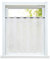 ESLIR Scheibengardine Landhaus Bistrogardine Küche Gardinen Transparent Vorhänge mit Stickerei Kurzgardine Bestickt Voile Blumen Weiß HxB 75x120cm 1 Stück