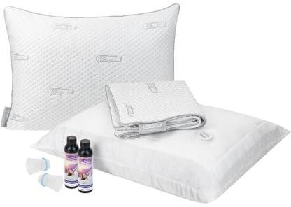 Genius Personal Pillow Doppelpack Wasserkissen 55 x 40 cm, 2 Lavendel Duft 2 Bambus Kissenbezug, Schlafkissen mit Wasserfüllung, geeignet für Rücken-, Bauch-, Seitenschläfer orthopädisch