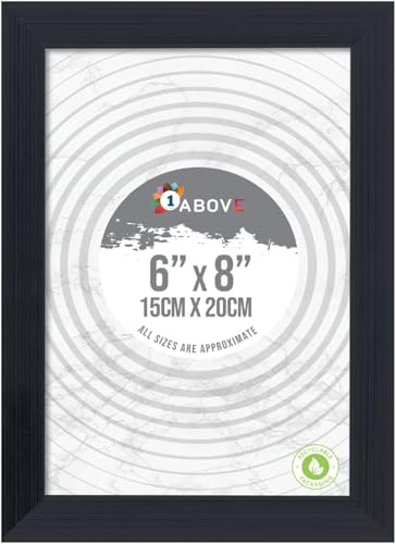 6” X 8” Black Ribbed Design Freestanding Wall Mount Picture Photo Frame