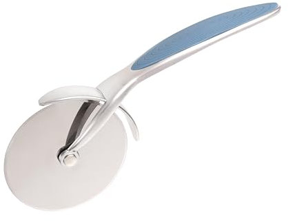 Wiltshire Colour Rush Pizza Cutter, Chrome Plated, Anti-Slip Comfortable Soft Grip Handle, Sharp Blade, Professional Pizza Knife, Blue, 17.7x7.3x2cm