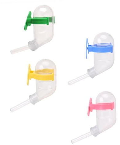 INOOMP 4 Piezas Fuente de Agua para Hámster Bebederos Antifugas Comederos para Hámster y Roedores Suministros para Mascotas Color Aleatorio Estilo Aleatorio