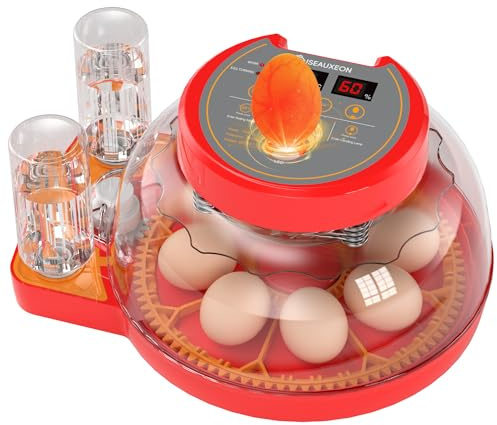 8 Chinken Incubators for Hatching Eggs with Automatic Egg Turning and Humidity Control Automatic Water Refill,Egg Candler Nature Right 360 Incubator Duck Quail Chick Turkey Hatching Incubator
