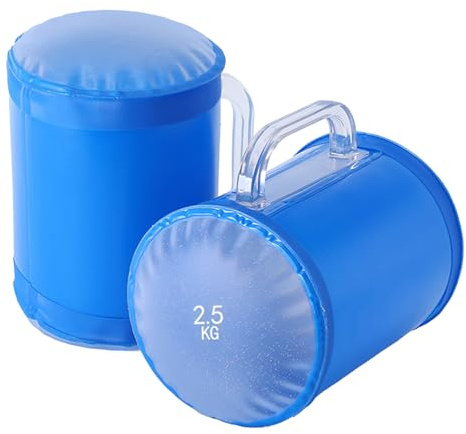 Aqua Power Tube – 8 kg hållbart PVC-hantelset, balans-styrketräning, justerbar fitness, bärbar träningsutrustning med anti-burst-material | vattenträningsslang 8 kg för resor, fitness