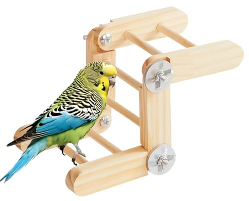 Fågeltrappa,Träställning För Tuggning Och Klättring - Klätterlekstege För Fåglar Att Klättra På - Näbbhälsa Och Prydnad Lovebird Cockatiel