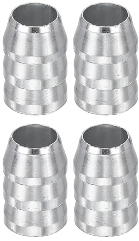 QUARKZMAN 4 Pezzi Cuneo Rotondo Per Manico Di Ascia 16mm Esteso Cuneo Di Sicurezza In Metallo Per Martello Ascia Martello A Palla Demolitore Argento