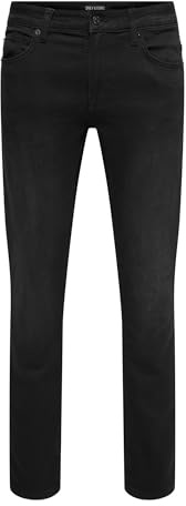 Only & Sons Slim fit Jeans Onsloom Mid Rise Slim Fit Jeans Black 34 34 Black 1