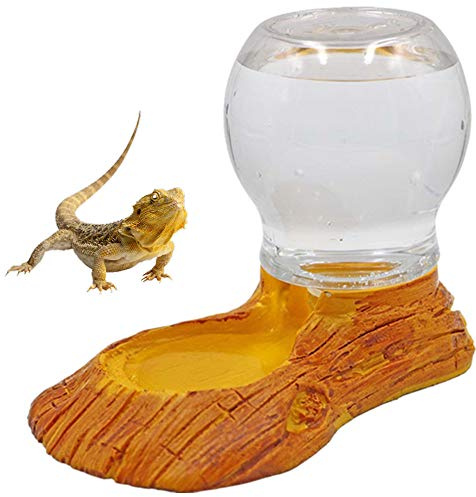 MUALROUS Bouteille d'eau pour Reptiles Distributeur d'eau pour Hamster Bol d'eau, Plat de Nourriture Automatique pour Tortues pour Reptiles Amphibiens Tortue Lézard