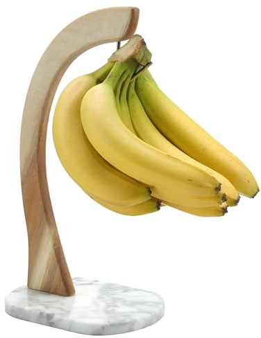 Everous Banana Hanger - Modern Banana Holder Tree Stand with Non-Slip Marble Base