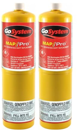 Map Plus Gas Disposable Cylinder Bottle 400g Cartridge for Blow Torch Jet Burner Torch Tools Plumbing Canisters for Plumbers Soldering Torch (2)