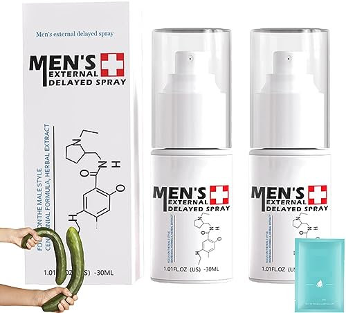Camic JJLBRO Men's Long Lasting Delay Stronger Spray, JJLBRO Men's Delayed Spray, JJLBRO Men's Enhancer Spray 30ml, Improve The Quality of Love and Make Her Love You More (2PCS)