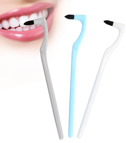 Quelcc 3 Spazzolino da dente Stain Remover, rimozione tartaro, spazzolino morbido, pulizia professionale per i denti, per rimuovere scolorimento, placca e tartaro (colori misti)