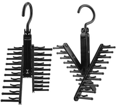 Dsacxixai Grucce Portacinture da Armadio Portacravatte da Armadi Porta Cinture per 20 Cravatte, per Appendere Cinture, Sciarpe, Accessori - Gancio Girevole