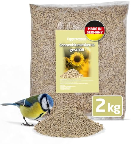 Eggersmann volaris Semillas de Girasol peladas de 2 kg – Alimento para Aves Silvestres Semillas de Girasol peladas ricas en Grasa y energía – Alimento para Aves Silvestres sin