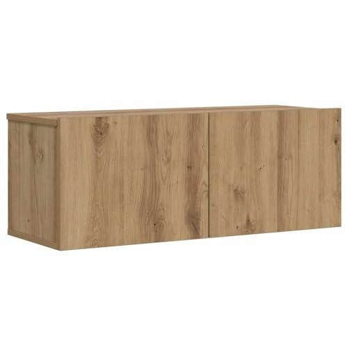 vidaXL Meuble TV Mural chêne Artisanal 80x30x30 cm Bois d'ingénierie, Support TV, Armoire média, Console TV, Meuble HiFi, Centre de Divertissement