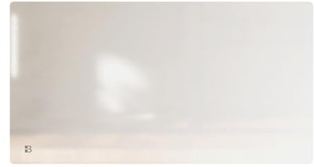 BESTHERM - Radiatore elettrico fisso a inerzia secca ceramica facciata in vetro 2000W Bestherm IRIS orizzontale bianco