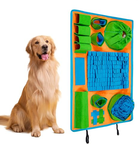 M.J COMFY-LIFE Snuffle Mat Interactive Feeding Game for Dogs Mental Stimulation Natural Foraging Skills Slow Eating Mats (Feeding Mats for Dogs)