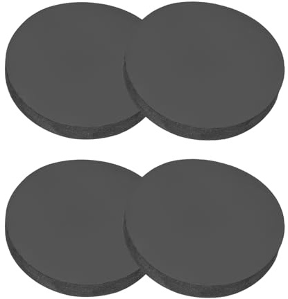 PATIKIL Dischi Di Gomma Massicci Rondelle, 4 Pezzi Spaziatore Anti-Vibrazione 50mm OD x 8mm Spessore Guarnizione Rotonda Di Gomma Distanziale Per Fai Da Te Artigianato Guarnizione, Nero