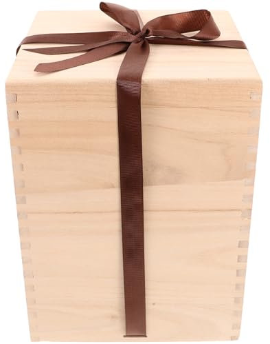 Mobestech Coffret En Pour Tasse à Thé Couvercle Boîte De Rangement Décorative Matériau En Naturel Organisateur De Thé Présent Mariage Utilisation Pour Rangement à 1 Pièce