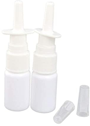 2 st tomma påfyllningsbara vit plast nässprayflaskor pumpspruta behållare flaska för saltvattensapplikationer