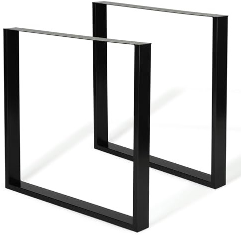 IDMarket – Juego de 2 patas de mesa cuadradas, 78 x 71 cm, diseño industrial