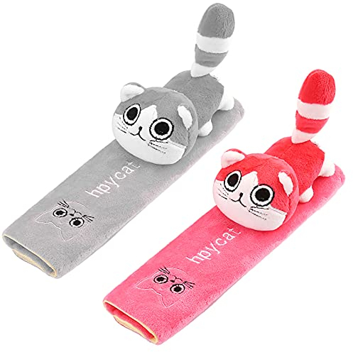 MHwan Gurtpolster Kinder, 2 Stück Cartoon Gurtpolster Auto, Gurtpolster Kindersitz, weicher Gurtschoner Auto Erwachsene für Kopf- und Schulterschutz