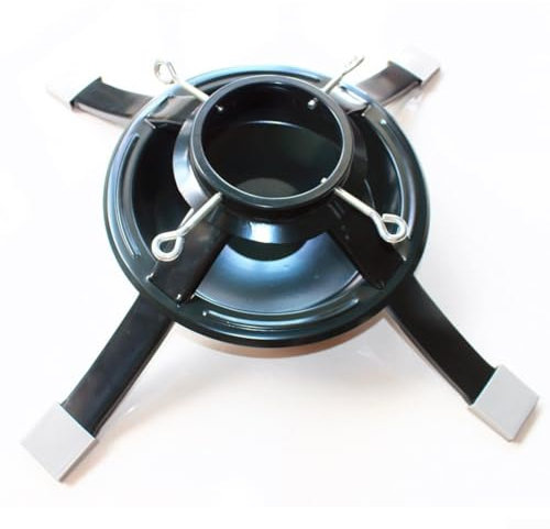 Schwarzer Weihnachtsbaumständer, große Weihnachtsbaumhalterung, für echte Bäume, passend für 5,1 cm bis 12,2 cm große Stämme (groß)