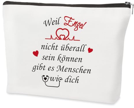 Regalo de ángel,Regalos de ángel para mujeres bolsa de maquillaje,Ideas de regalos de enfermera, Blanco, Porque los ángeles