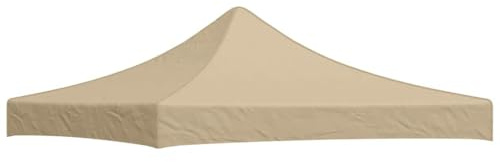 Mokuyary Bâche de rechange pour pavillon de jardin Couverture de rechange pour toit de pavillon ancien Toit de tonnelle pour célébrations Beige 270 g/m²