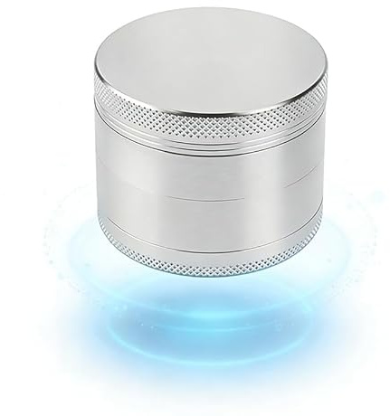 2.5-Inch Zinc Alloy Spice Grinder, Compact Portable Design with Storage Compartment, Essential Kitchen Tool - silvery