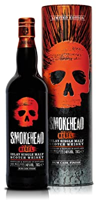 Smokehead Rum Cask Rebel Islay Single Malt Scotch Whisky | Schottland trifft Karibik | torfig & tropisch | 46% vol. | 700 ml