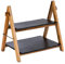 BATANIA Etagere, Serviergestell, Holz mit Schiefer, 2 Ebenen | 34 x 28 x 36,5 cm