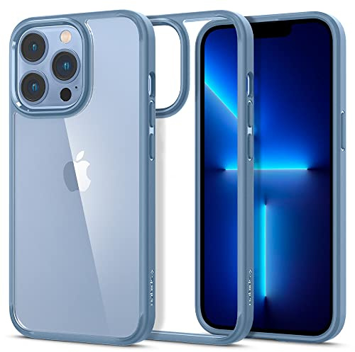 Spigen Ultra Hybrid für iPhone 13 Pro Hülle [Air Cushion Technologie] Handyhülle iPhone 13 Pro Case Anti-Yellowing Dünn Schutzhülle -Sierra Blue