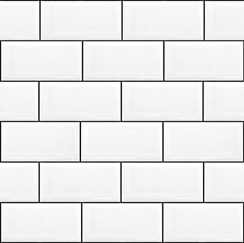 ReWallpaper Kitchen Wallpaper Peel and Stick Backsplash Wallpaper for Kitchen Wall Bathroom Waterproof Subway Tile Contact Paper Back Splash Tiles Peel and Stick White Tile Wall Paper Roll 17.7X79