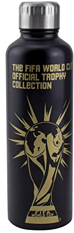 FIFA World Cup Official Trophy Collection Metal Water Bottle | Stainless Steel Bottle with Lid 500ml 16 fl oz