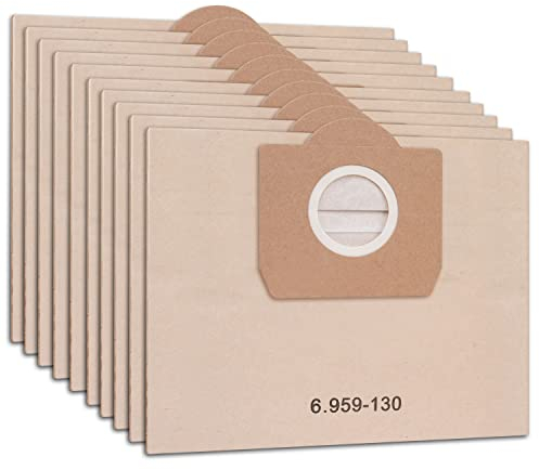 ZEYXINH 10 Bolsas de Aspiradora para Karcher 6.959-130.0 Bolsas de Filtro de Papel para WD3 WD3P MV3 MV3P Premium A2201 A2204 A2504 A2554 A2251 A2604 Wet & Dry Bolsas de Filtración Aspiradoras