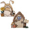 Molyorch 2 Stück Tür Gartendeko, Wichteltür Gartendeko, Fairy Garden Door Miniaturtür für Baumwichtel Garten Set mit Licht, Wichteltür, Elfentür
