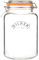 AMK® Square Clip Top Jar 2L Glass Jar with Airtight Seal Ideal for Dry Foods Cereals Fermenting and Preserving